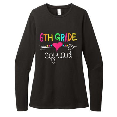 6th Grade Squad Sixth Teacher Student 100 Days Of School Womens CVC Long Sleeve Shirt