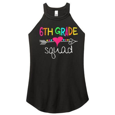 6th Grade Squad Sixth Teacher Student 100 Days Of School Women’s Perfect Tri Rocker Tank