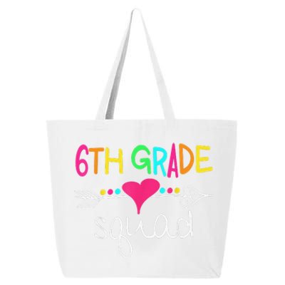 6th Grade Squad Sixth Teacher Student 100 Days Of School 25L Jumbo Tote