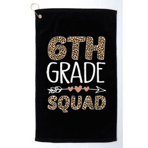 6th Grade Squad Leopard Teacher Student Platinum Collection Golf Towel