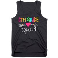 6th Grade Squad Sixth Teacher Student Team Back To School Tank Top