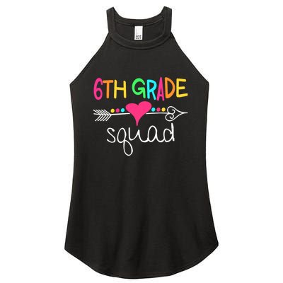 6th Grade Squad Sixth Teacher Student Team Back To School Women's Perfect Tri Rocker Tank