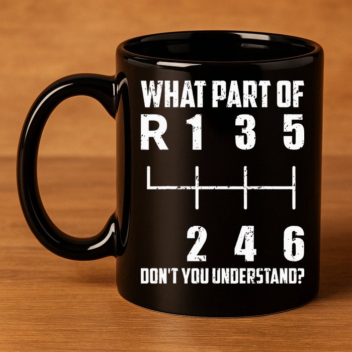 6 Gear Shift Manual Car What Part Of DonT You Understand 11oz C Handle Ceramic Mug