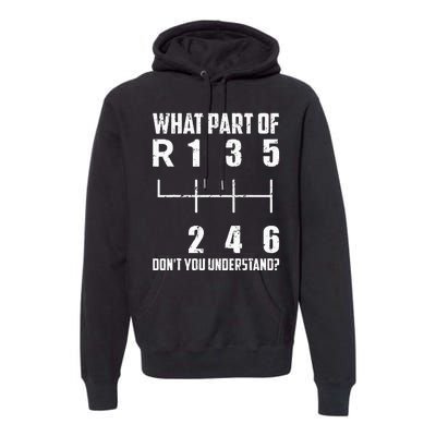 6 Gear Shift Manual Car What Part Of DonT You Understand Premium Hoodie