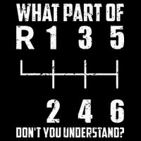 6 Gear Shift Manual Car What Part Of DonT You Understand Poster