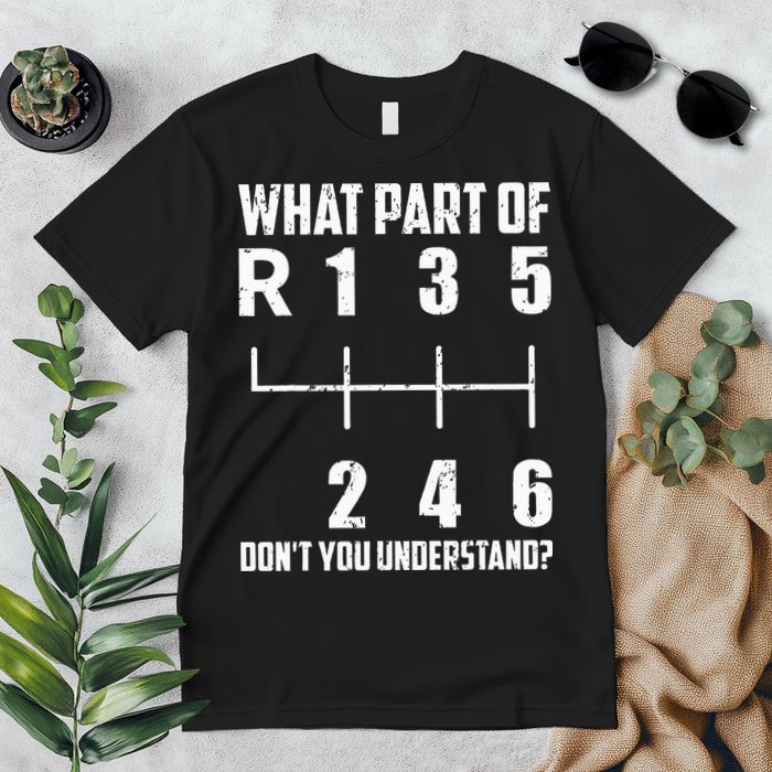6 Gear Shift Manual Car What Part Of DonT You Understand Premium T-Shirt