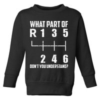 6 Gear Shift Manual Car What Part Of DonT You Understand Toddler Sweatshirt