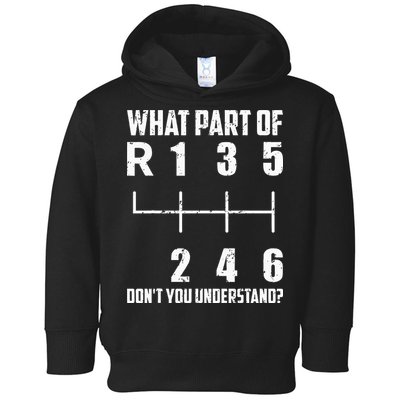 6 Gear Shift Manual Car What Part Of DonT You Understand Toddler Hoodie