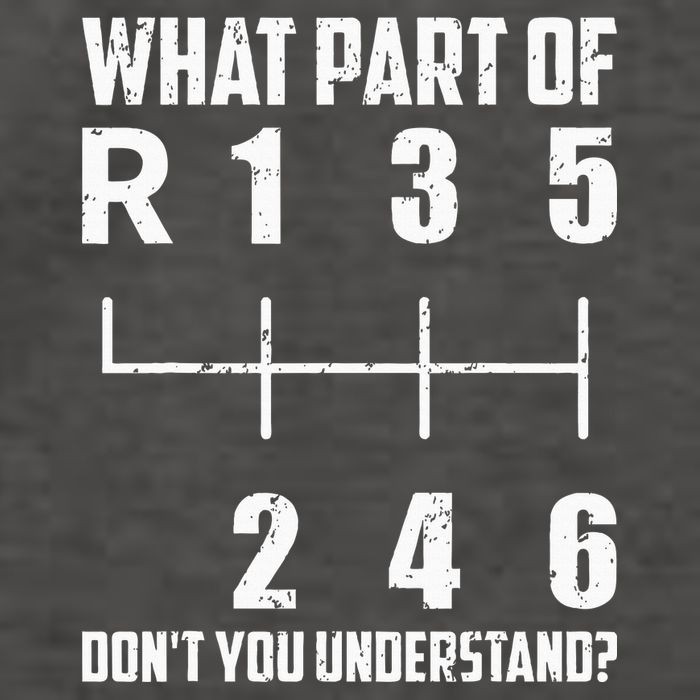 6 Gear Shift Manual Car What Part Of DonT You Understand Vector Backpack