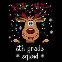 6th Grade Squad Reindeer Christmas City Backpack