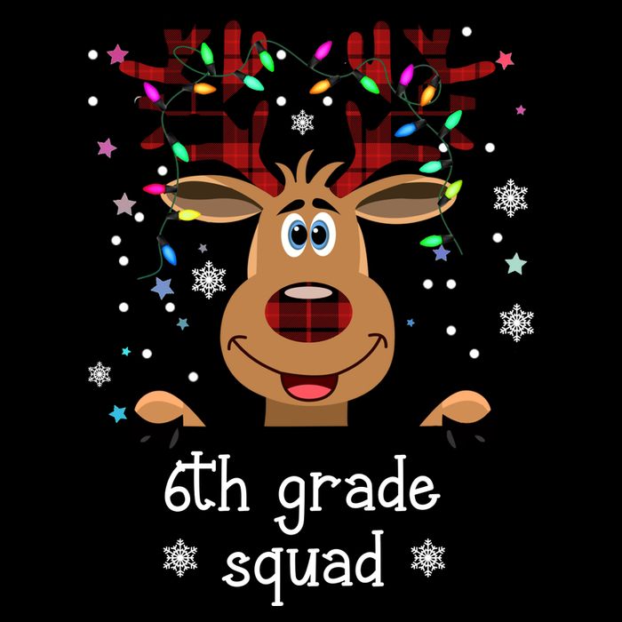 6th Grade Squad Reindeer Christmas City Backpack