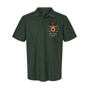 6th Grade Squad Reindeer Christmas Softstyle Adult Sport Polo