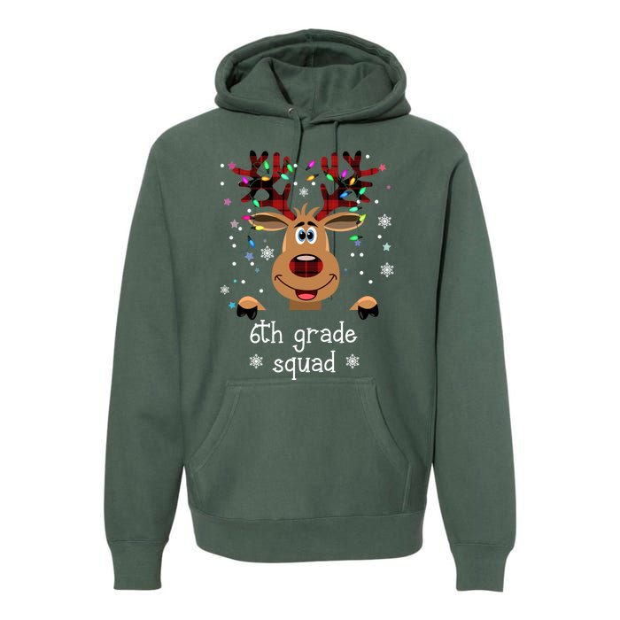 6th Grade Squad Reindeer Christmas Premium Hoodie