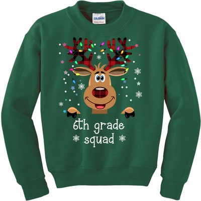 6th Grade Squad Reindeer Christmas Kids Sweatshirt