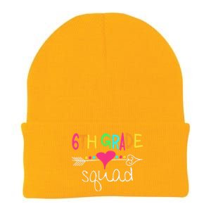 6th Grade Squad Sixth Teacher Student Team Back To School Knit Cap Winter Beanie