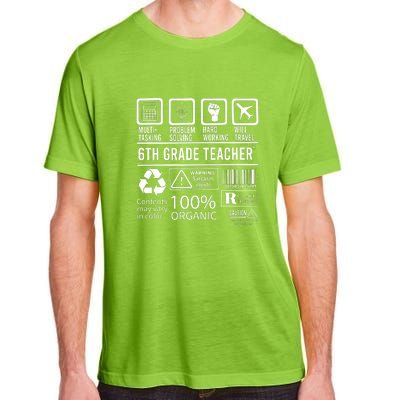 6th Grade Teacher MultiTasking Certified Job Gift Sixth Grade Adult ChromaSoft Performance T-Shirt