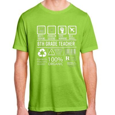 6th Grade Teacher MultiTasking Certified Job Back To School Gift Adult ChromaSoft Performance T-Shirt