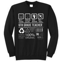 6th Grade Teacher MultiTasking Certified Job Back To School Gift Sweatshirt