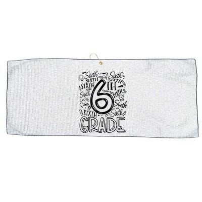 6th Grade Teacher Sixth Grade Teacher Teaching Job Large Microfiber Waffle Golf Towel