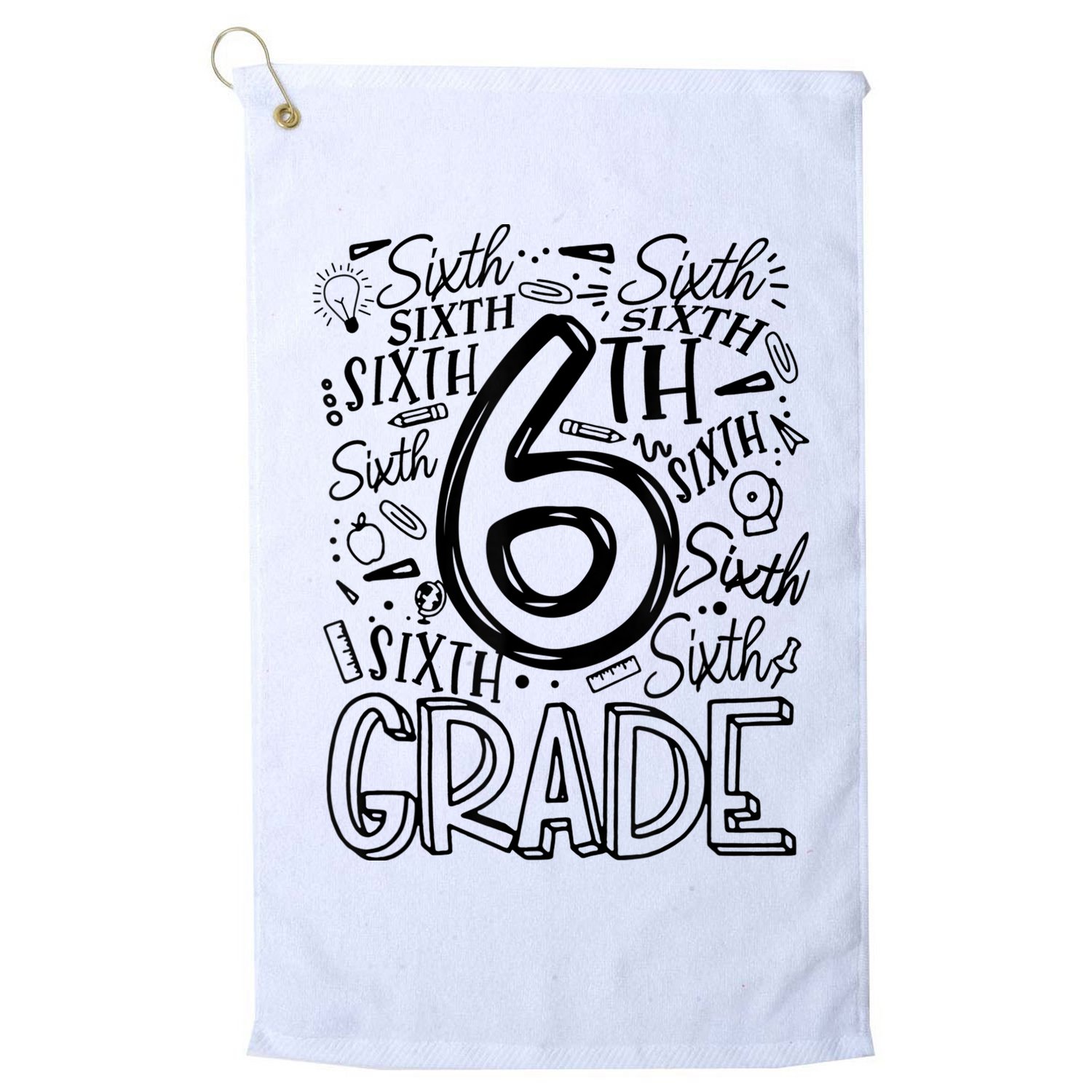 6th Grade Teacher Sixth Grade Teacher Teaching Job Golf Towel