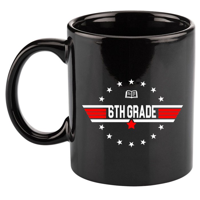 6th Grade Top Gun Pilot Back To School 11oz C Handle Ceramic Mug