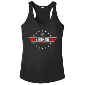 6th Grade Top Gun Pilot Back To School Ladies PosiCharge Competitor Racerback Tank