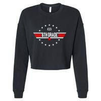 6th Grade Top Gun Pilot Back To School Cropped Pullover Crew