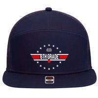 6th Grade Top Gun Pilot Back To School 7 Panel Mesh Trucker Snapback Hat