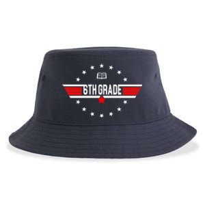 6th Grade Top Gun Pilot Back To School Sustainable Bucket Hat