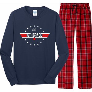 6th Grade Top Gun Pilot Back To School Long Sleeve Pajama Set