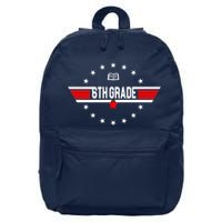 6th Grade Top Gun Pilot Back To School 16 in Basic Backpack