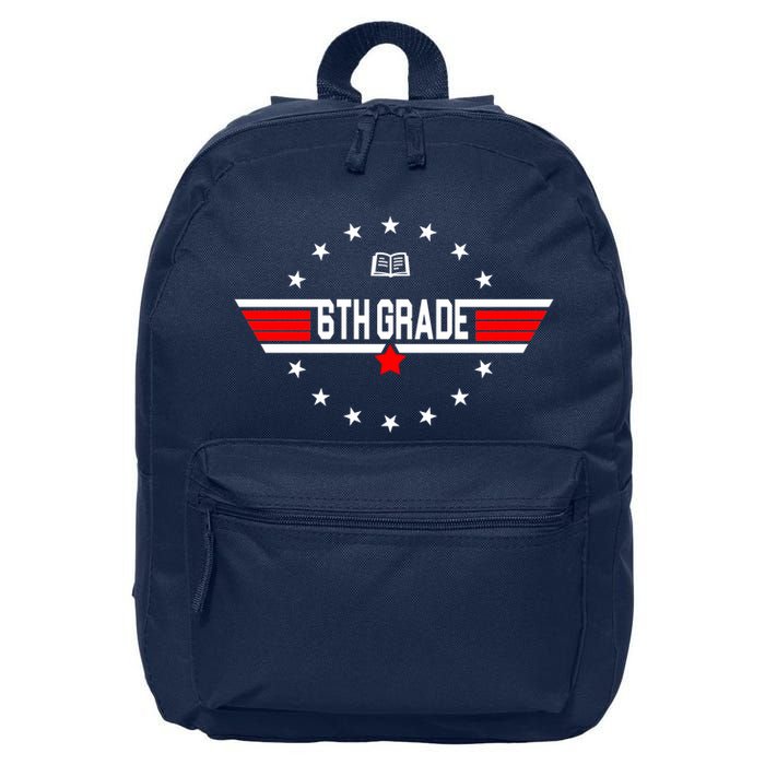 6th Grade Top Gun Pilot Back To School 16 in Basic Backpack