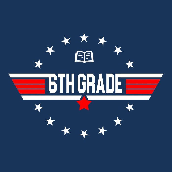 6th Grade Top Gun Pilot Back To School 16 in Basic Backpack