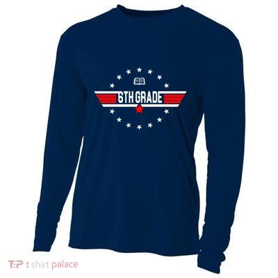 6th Grade Top Gun Pilot Back To School Cooling Performance Long Sleeve Crew