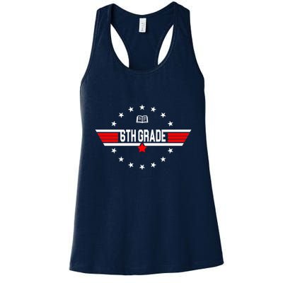 6th Grade Top Gun Pilot Back To School Womens Tank Top