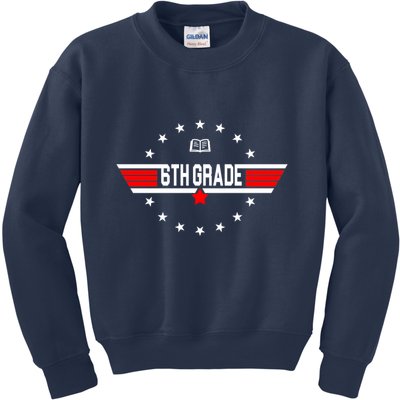 6th Grade Top Gun Pilot Back To School Kids Sweatshirt