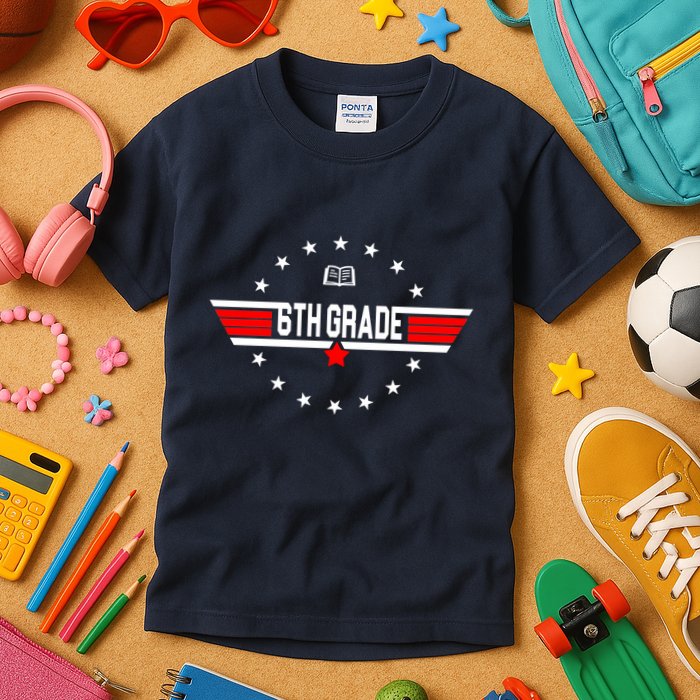 6th Grade Top Gun Pilot Back To School Kids T-Shirt