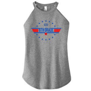 6th Grade Top Gun Pilot Back To School Women's Perfect Tri Rocker Tank