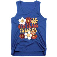 6Th Grade Teacher Groovy Sixth Grade Teacher Gift Tank Top