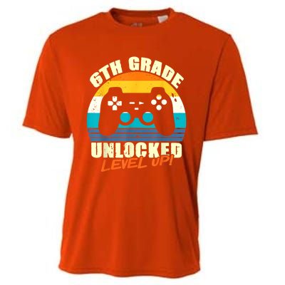 6Th Grade Unlocked Level Up Gamer Back To School Sixth Grade Gift Cooling Performance Crew T-Shirt