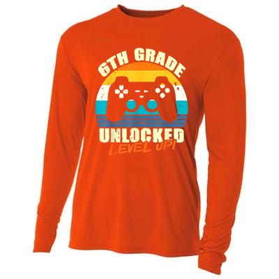 6Th Grade Unlocked Level Up Gamer Back To School Sixth Grade Gift Cooling Performance Long Sleeve Crew