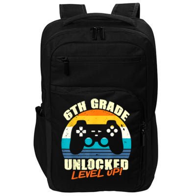 6Th Grade Unlocked Level Up Gamer Back To School Sixth Grade Gift Impact Tech Backpack