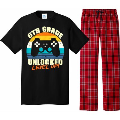 6Th Grade Unlocked Level Up Gamer Back To School Sixth Grade Gift Pajama Set