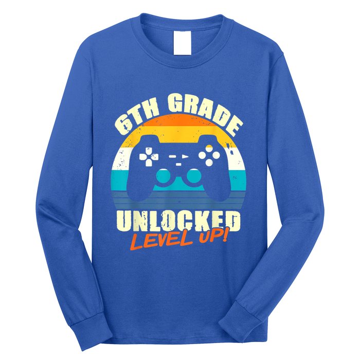 6Th Grade Unlocked Level Up Gamer Back To School Sixth Grade Gift Long Sleeve Shirt