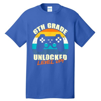 6Th Grade Unlocked Level Up Gamer Back To School Sixth Grade Gift Tall T-Shirt