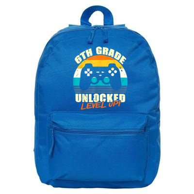 6Th Grade Unlocked Level Up Gamer Back To School Sixth Grade Gift 16 in Basic Backpack