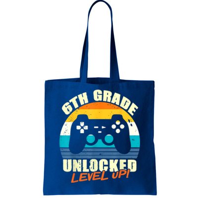 6Th Grade Unlocked Level Up Gamer Back To School Sixth Grade Gift Tote Bag