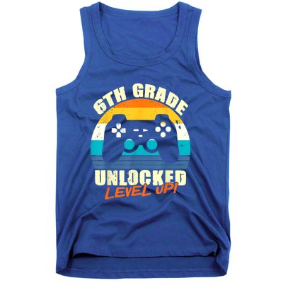 6Th Grade Unlocked Level Up Gamer Back To School Sixth Grade Gift Tank Top