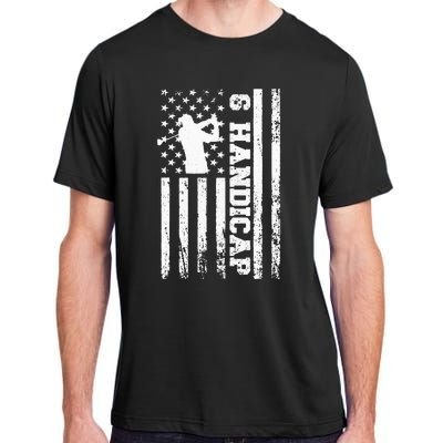 6 Handicap Golf Vintage American Flag Biden Trump Debate Adult ChromaSoft Performance T-Shirt