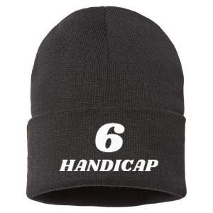 6 Handicap Golf Biden Funny Sustainable Knit Beanie